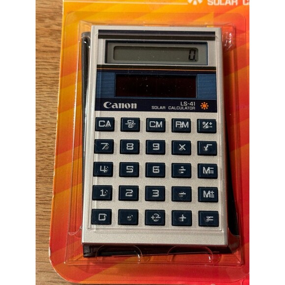 NOS Vintage Canon LS-41 Solar Calculator Works NIB - Picture 2 of 5